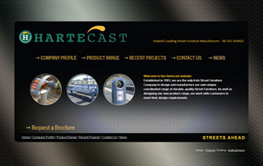 Hartecast - Welcome Page Screenshot