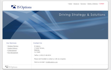 IS Options - Site Screenshot