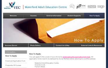 VEC Application Page